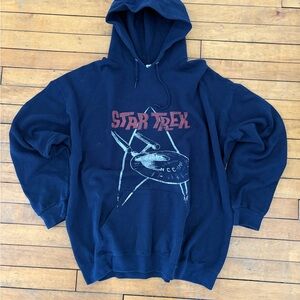 Jerzees Navy Star Trek Hoodie